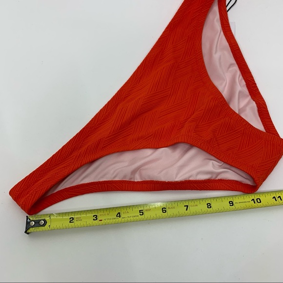 Shade & Shore Deep Orange Swimsuit Bikini Bottoms Low Coverage Cheeky New Nwt - Picture 15 of 16